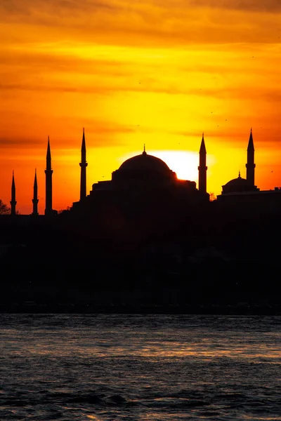 Santa Sofia Istambul Pôr Sol Istambul Turquia — Fotografia de Stock