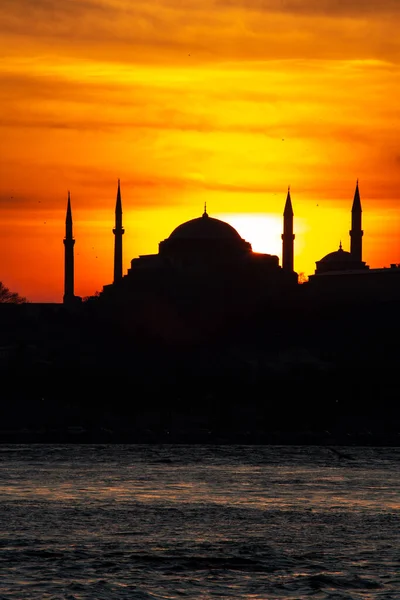 Hagia Sophia Istanbul Bei Sonnenuntergang Istanbul Türkei — Stockfoto
