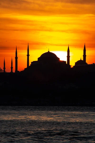 Santa Sofia Istambul Pôr Sol Istambul Turquia — Fotografia de Stock