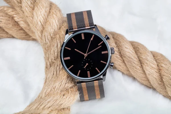 Mode Luxe Montres Pour Hommes Isolées Sur Fond Blanc — Photo