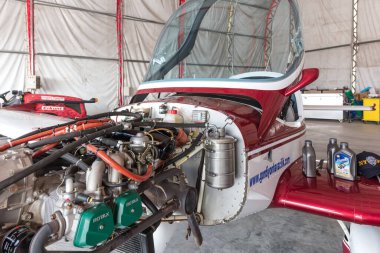 airplane engine closeup view 