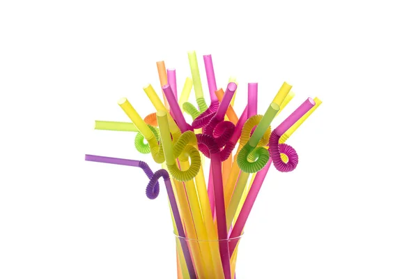 Colorful Plastic Straws Background —  Fotos de Stock