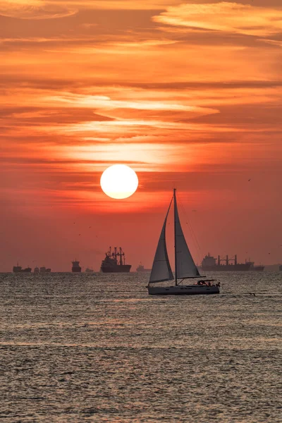 Sonnenuntergang Über Dem Meer — Stockfoto