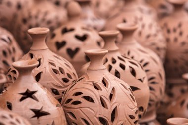 beautiful ceramic jugs, Cappadocia, Turkey clipart
