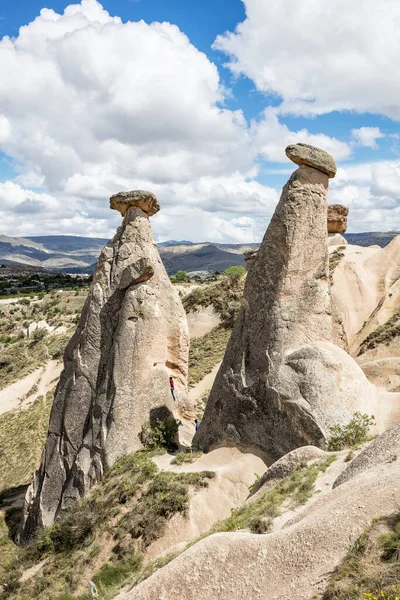 Beautiful Landscape Rock Formations Mountains Cappadocia Travel Adventure Vacation — Fotografia de Stock