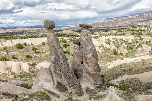 Beautiful Landscape Rock Formations Mountains Cappadocia Travel Adventure Vacation — Stock Photo, Image