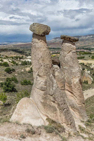 Beautiful Landscape Rock Formations Mountains Cappadocia Travel Adventure Vacation — Foto Stock