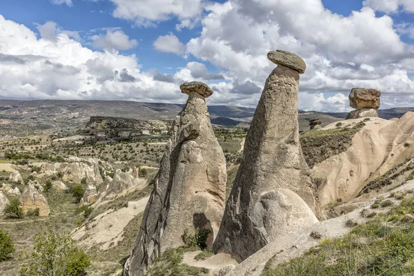 Beautiful Landscape Rock Formations Mountains Cappadocia Travel Adventure Vacation — 스톡 사진