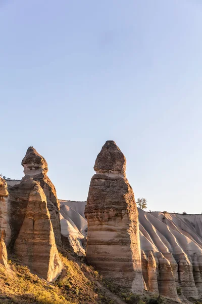 Beautiful Landscape Rock Formations Mountains Cappadocia Travel Adventure Vacation — Stock Photo, Image