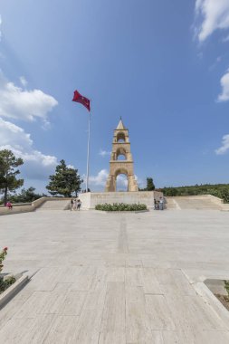 Çanakkale, Türkiye - 4 Ağustos 2016: 57. Alay şehidi anısına Çanakkale Savaşı 'nda binlerce şehit ve yaralı verildi..