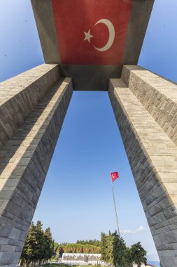 Canakkale, Turkey - August 04, 2016: 57th Regiment martyrdom was built in the memory of the 57th Regiment giving thousands of martyrs and injured in the Canakkale Wars.