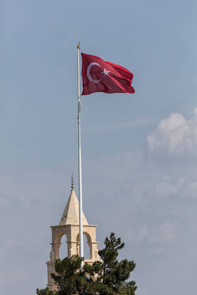 Canakkale, Turkey - August 4, 2016: 57th Regiment martyrdom was built in the memory of the 57th Regiment giving thousands of martyrs and injured in the Canakkale War.