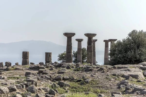 Ancient City Assos Temple Artemis Behramkale Canakkale Turkey — Photo