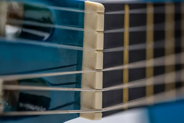 Detail View Guitar White Background — Stock fotografie