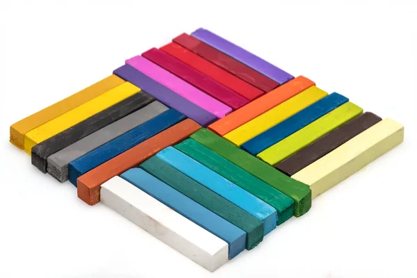 Colorful Wooden Sticks Isolated White Background — Stock Photo, Image
