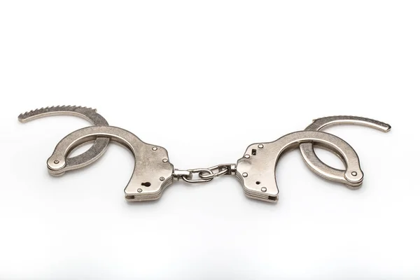 Handcuffs Isolated White Background — ストック写真