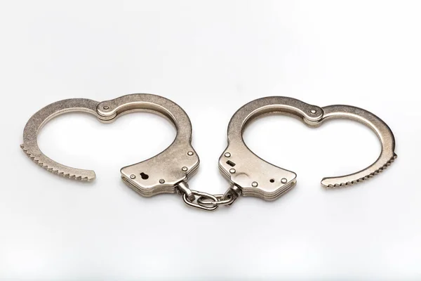 Handcuffs Isolated White Background — ストック写真