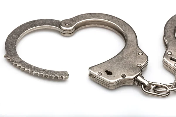 Handcuffs Isolated White Background — ストック写真