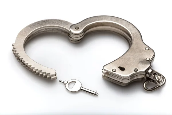 Handcuffs Isolated White Background — ストック写真