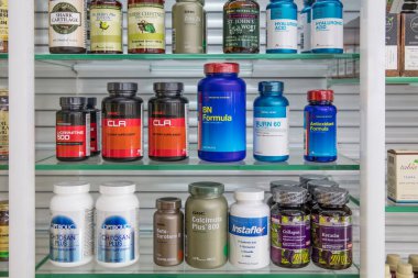 different types of drugs in a store