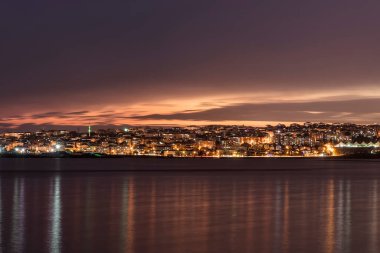 beautiful landscape of Bosphorus bay with sunset over Istanbul, Turkey