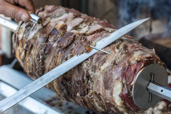 grilled meat in the market