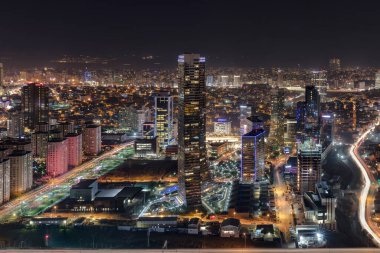 night view of the new financial center city of Istanbul, Turkey