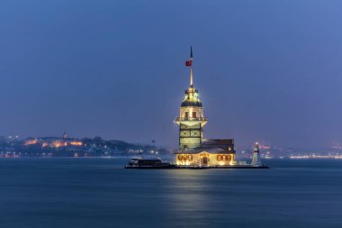 Istanbul, Turkey: Maiden's Tower in the winter evening