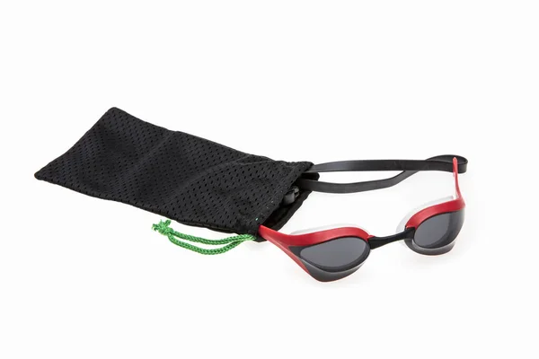 Zwembril Glazen Zwemmen Geïsoleerd Een Witte Achtergrond Sport Fitness Watersport — Stockfoto