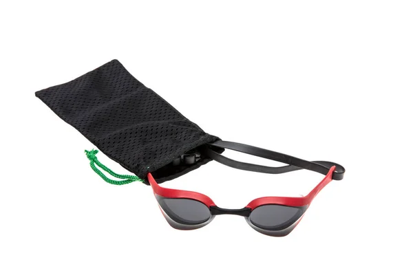Zwembril Glazen Zwemmen Geïsoleerd Een Witte Achtergrond Sport Fitness Watersport — Stockfoto