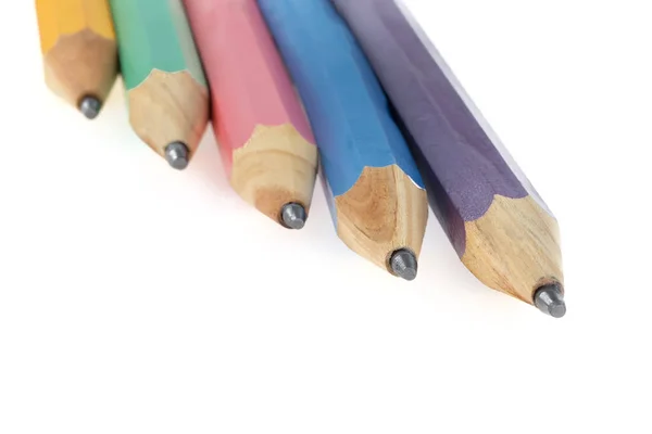 Close View Pencils White Background — Foto de Stock
