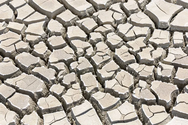 Terra Rachada Seca Deserto — Fotografia de Stock