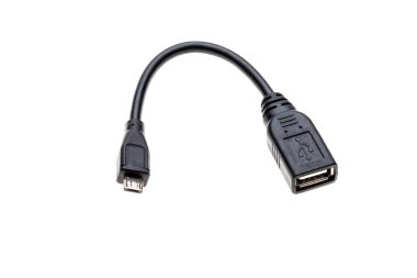 usb kablosu beyaz arkaplanda izole edildi