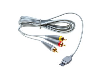 AVvideo kablosu beyaz arkaplanda izole edildi