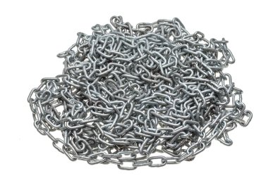 metal cahins isolated on white background