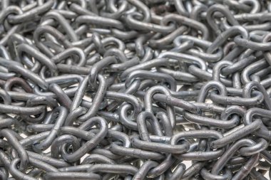 metal cahins isolated on white background