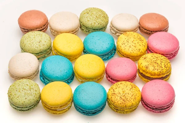 French Sweet Delicacy Macaroons Variety Closeup — Stock Photo, Image