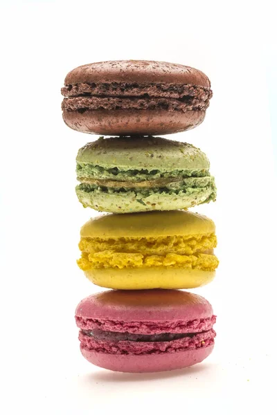 French Sweet Delicacy Macaroons Variety Closeup — Stock Photo, Image