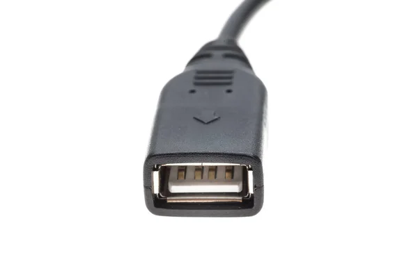 Cabo Usb Isolado Fundo Branco — Fotografia de Stock