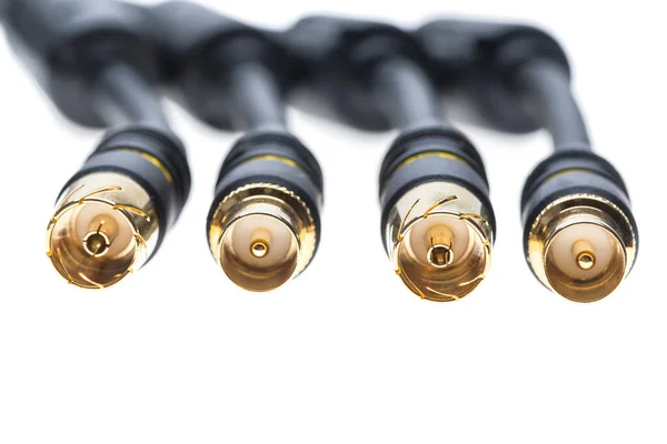 Rca Composite Audio Video Cables White Background — Foto de Stock