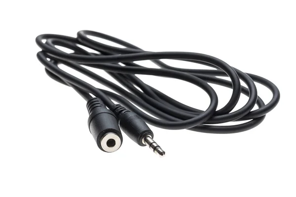 Min Jack Audio Cable Isolated White Background — Stock Fotó