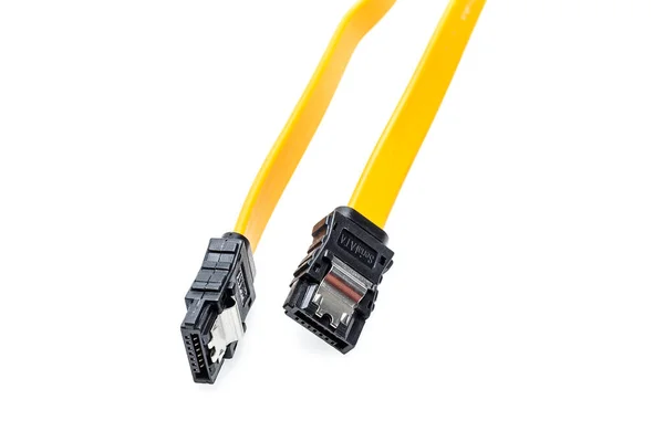 Sata Connection Cables Isolated White Background — Photo
