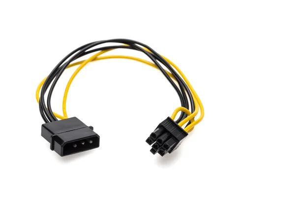 Computer Molex Cable Isolated White Background — 图库照片