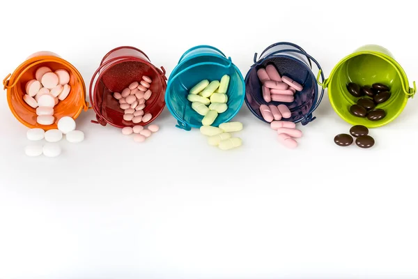 Pills Capsules Light Background — Stockfoto
