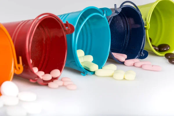 Pills Capsules Light Background — Foto de Stock
