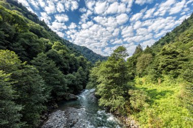 view of a beautiful mountain river