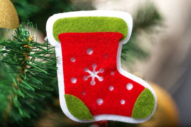 Karda yılbaşı çorabı