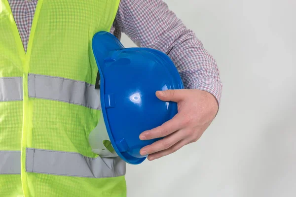 Engineer Safety Helmet Workers Security Isolated White Background — Stock Photo, Image