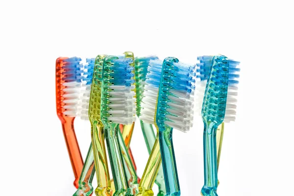 Toothbrushes White Background — Stock Photo, Image