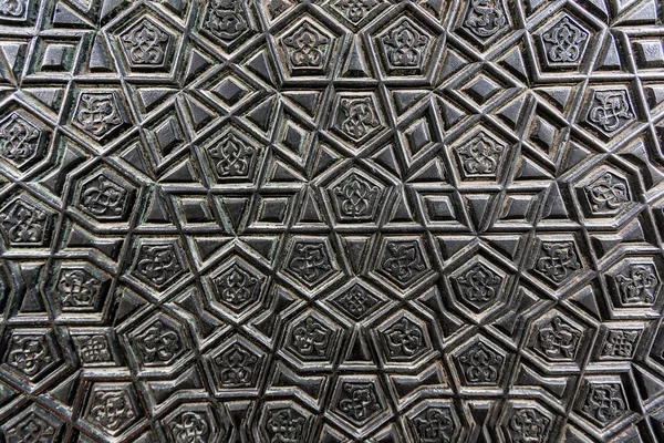 Old Wooden Door Metal Pattern — Stock Photo, Image